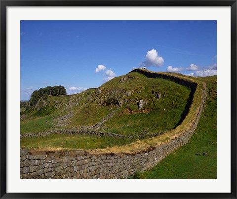 Framed Hadrian&#39;s Wall, Northumberland, England Print