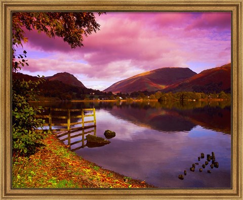 Framed Grasmere in The Lake District, Cumbria, England Print