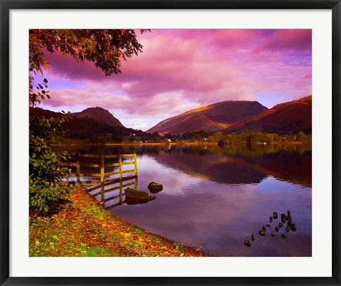 Framed Grasmere in The Lake District, Cumbria, England Print