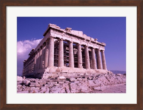 Framed Parthenon on the Acropolis, Ancient Greek Architecture, Athens, Greece Print