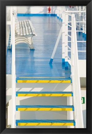 Framed Detail on Greek Island Ferry, Zakynthos, Ionian Islands, Greece Print