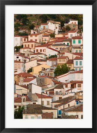 Framed Buildings of Ano Vathy Village, Vathy, Samos, Aegean Islands, Greece Print