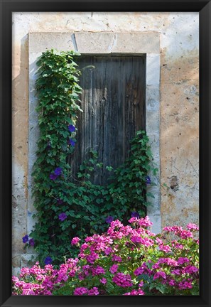 Framed Detail of Old House, Assos, Kefalonia, Ionian Islands, Greece Print