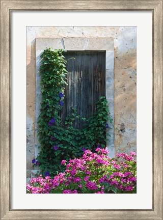 Framed Detail of Old House, Assos, Kefalonia, Ionian Islands, Greece Print