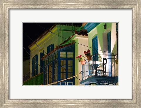 Framed Greece, Aegean Islands, Samos, Waterfront home Print