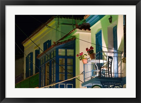 Framed Greece, Aegean Islands, Samos, Waterfront home Print