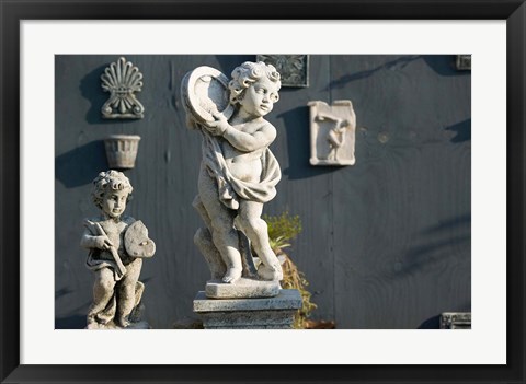 Framed Greece, Ionian Islands, Kefalonia, Cherub Statue Print