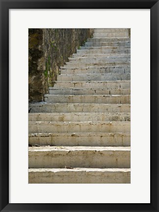 Framed Greece, Ionian Islands, Kefalonia, Stairs Print