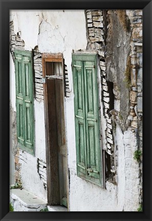 Framed Old Turkish Era Building, Vathy, Samos, Aegean Islands, Greece Print