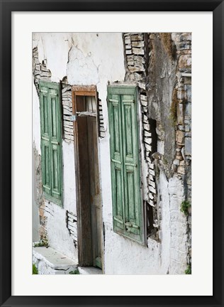 Framed Old Turkish Era Building, Vathy, Samos, Aegean Islands, Greece Print