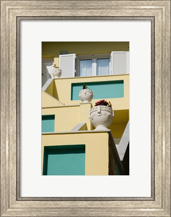 Framed Resort Building Detail, Kokkari, Samos, Aegean Islands, Greece Print