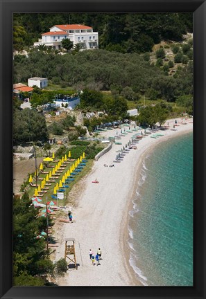 Framed Tsamadou Beach, Kokkari, Samos, Aegean Islands, Greece Print