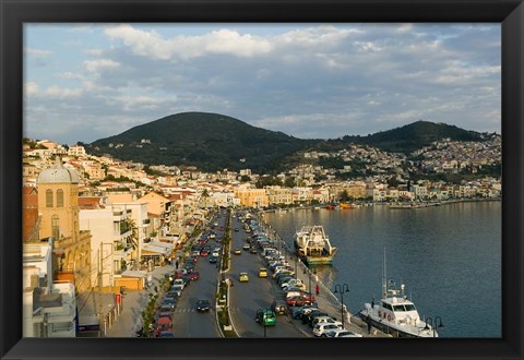 Framed View Along Themistokleous Sofuli Street, Vathy, Samos, Aegean Islands, Greece Print