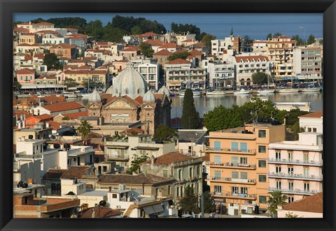 Framed Viewed from Western Hills, Lesvos, Mithymna, Northeastern Aegean Islands, Greece Print