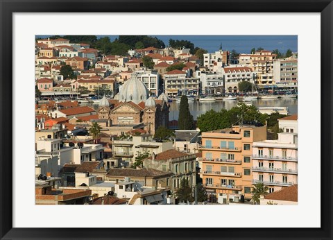 Framed Viewed from Western Hills, Lesvos, Mithymna, Northeastern Aegean Islands, Greece Print