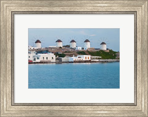 Framed Windmills, Horia, Mykonos, Greece Print