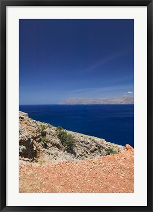 Framed Greece, CRETE, Hania, Gramvousa, KisSamos Gulf Print