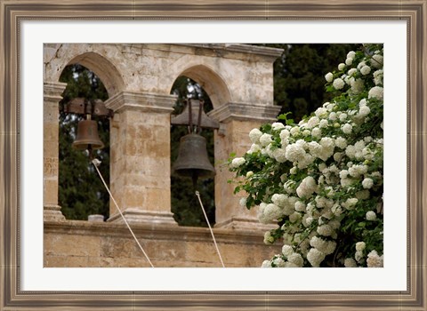 Framed Kera Monastery Bell Tower, Crete, Greece Print