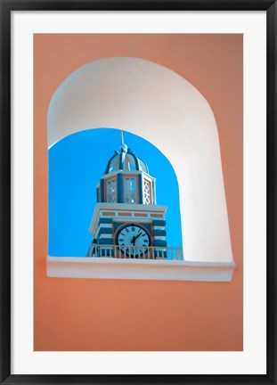 Framed Scenic view of Thira, Santorini, Greece Print