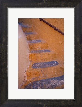 Framed Stairways Leading Up, Oia, Santorini, Greece Print