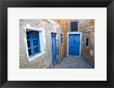 Framed Very Old Building Built, Oia, Santorini, Greece Print