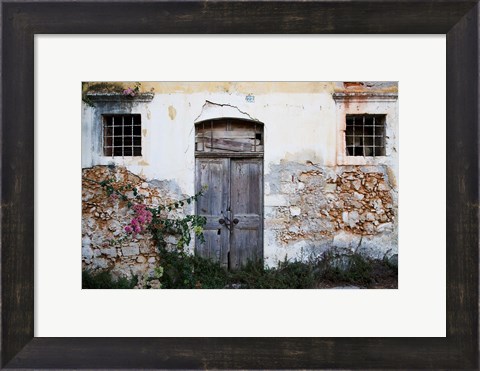 Framed Old Doorway, Chania, Crete, Greece Print