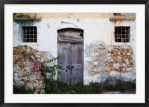 Framed Old Doorway, Chania, Crete, Greece Print