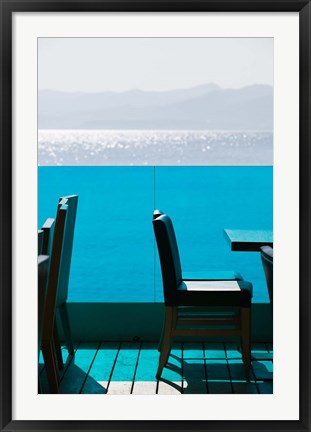 Framed Greece, Crete, Iraklio, Hersonisos, Coastline Print