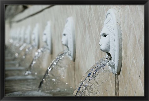 Framed Greece, Crete, Rethymno, Venetian Water Fountain Print