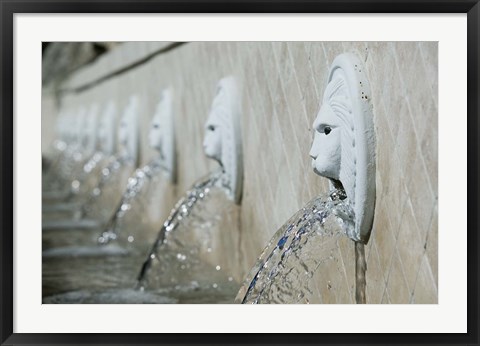 Framed Greece, Crete, Rethymno, Venetian Water Fountain Print