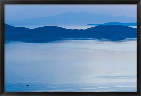 Framed Greece, Dodecanese, Patmos, Skala Bay, Dawn Print