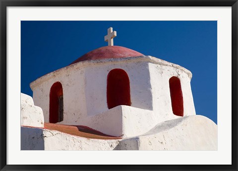 Framed One of Many Chapels, Mykonos, Greece Print