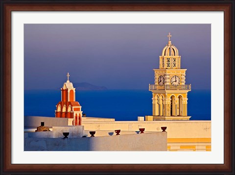 Framed Firostefani, Santorini, Greece Print