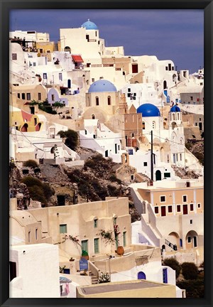 Framed Traditional Architecture on Santorini, Greece Print