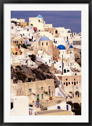 Framed Traditional Architecture on Santorini, Greece Print