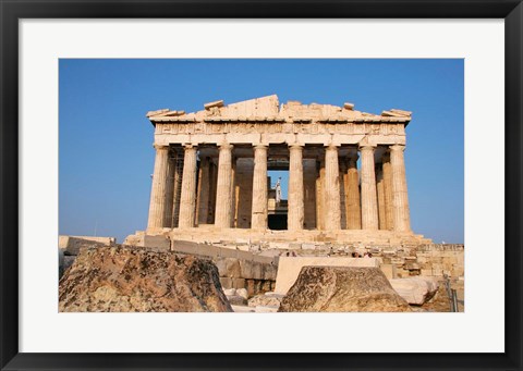 Framed Parthenon, Ancient Architecture, Acropolis, Athens, Greece Print