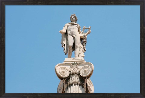 Framed Greek Mythology, Apollo Statue at Athens Academy, Greece Print