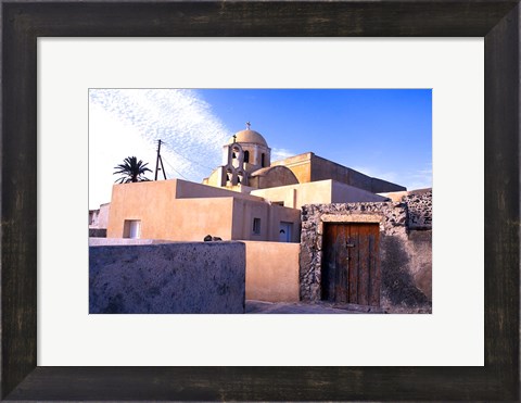 Framed Old Traditional Village in Santorini, Greece Print