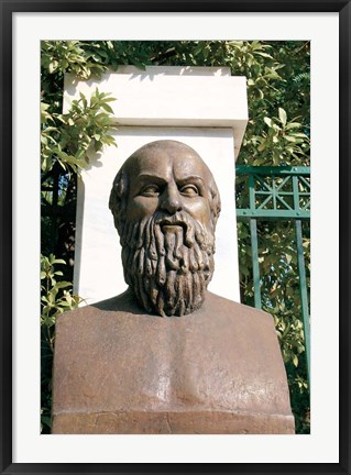 Framed Aeschylus, Classical Athens Bust, Statue, Athens, Greece Print