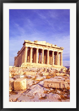 Framed Parthenon on Acropolis, Athens, Greece Print