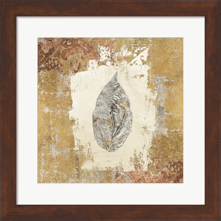 Framed Gilded Leaf III Print