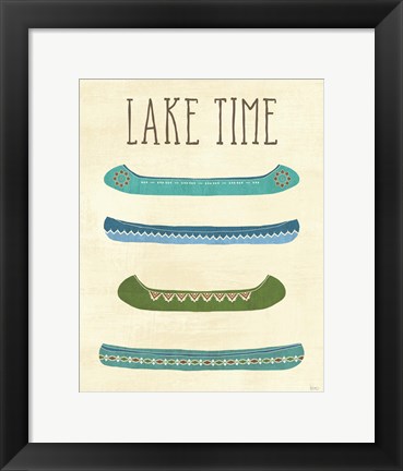 Framed Lake Retreat V Print