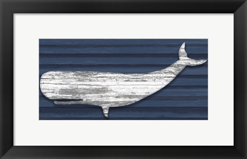 Framed Rustic Whale Print