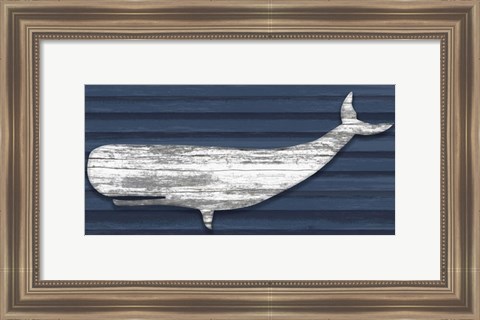 Framed Rustic Whale Print