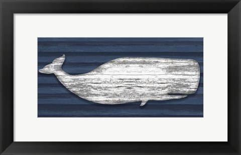 Framed Weathered Whale Print