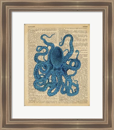 Framed Vintage Octopus Print