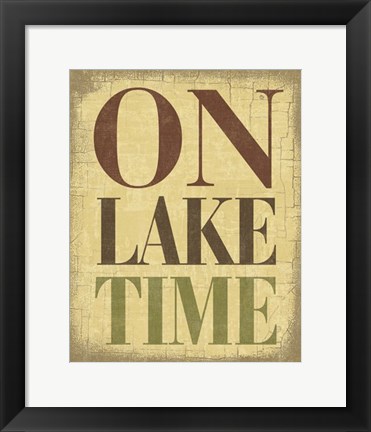 Framed On Lake Time Print