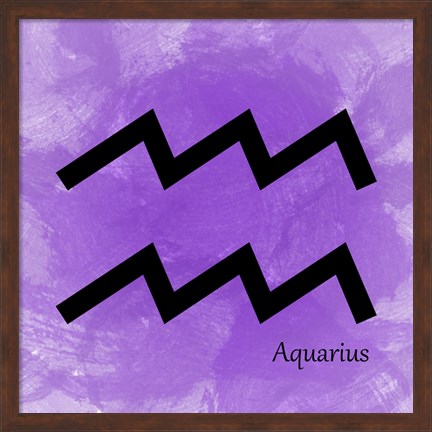 Framed Aquarius - Violet Print