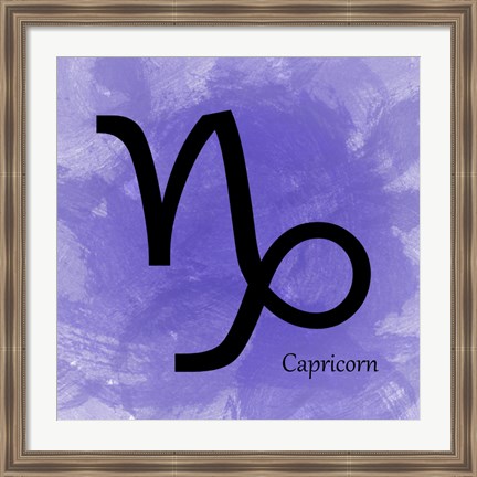 Framed Capricorn - Purple Print