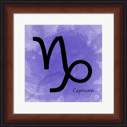 Framed Capricorn - Purple Print